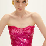 MONIQUE MINI STRAPLESS IN BARBADOS FIZZ