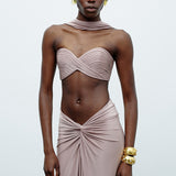JASMINE SKIRT IN DEEP TAUPE