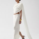 ZADA SKIRT IN MARBLE WHITE