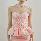 SAMSARA PEPLUM MINI IN FANTASME