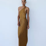 SHADOW MIDI DRESS IN SUNSET SKIN