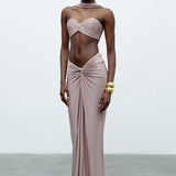 JASMINE SKIRT IN DEEP TAUPE