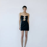 AMBROSIA STRAPLESS MINI IN DARK MATTER