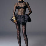GALINA MINI SKIRT IN OBSIDIAN BLACK