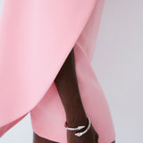 ADA MINI DRESS IN PINK OYSTER