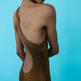 SHADOW MIDI DRESS IN SUNSET SKIN