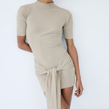 SALT MINI DRESS IN SMOKEY SAGE