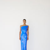 FUJI MAXI DRESS IN CABANA BLUE