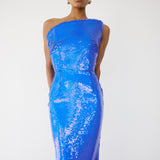 FUJI MAXI DRESS IN CABANA BLUE