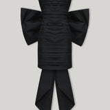 LINA DRESS IN BLACK OYSTER