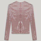 CATROUX TOP IN ROSE SMOKE