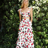 PALOMA SKIRT IN PASSIFLORA RUBY GLOW
